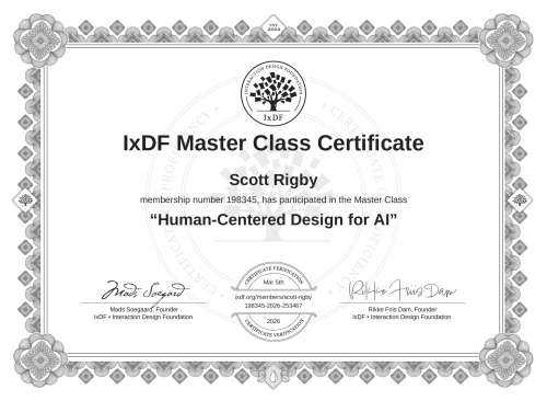 Human-Centered Design for AI certificate