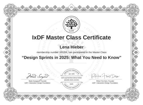 Design Sprints in 2025: What You Need to Know certificate