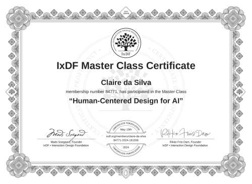Human-Centered Design for AI certificate