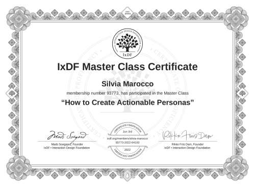 How to Create Actionable Personas certificate
