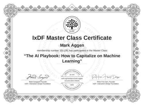 The AI Playbook: How to Capitalize on Machine Learning certificate