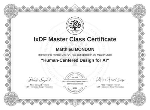 Human-Centered Design for AI certificate