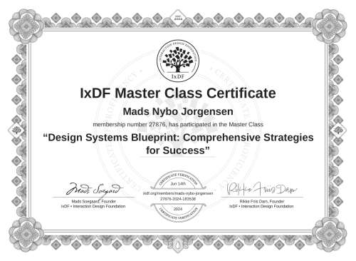Design Systems Blueprint: Comprehensive Strategies for Success certificate