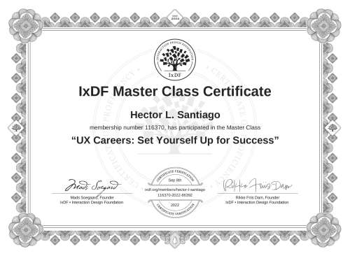 UX Careers: Set Yourself Up for Success certificate