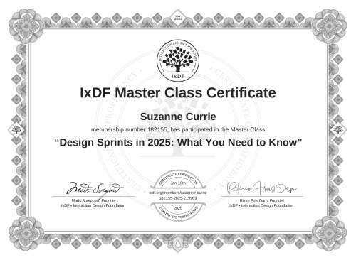 Design Sprints in 2025: What You Need to Know certificate