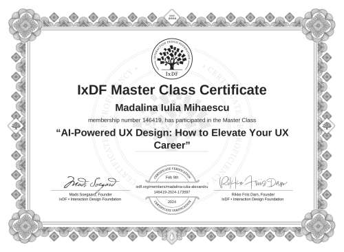 AI-Powered UX Design: How to Elevate Your UX Career certificate