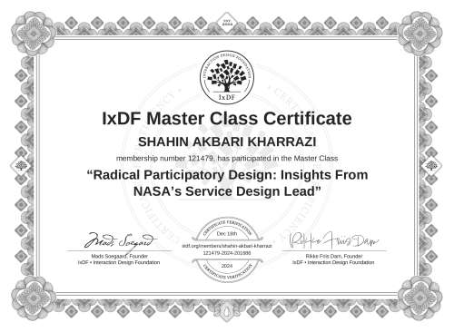 Radical Participatory Design: Insights From NASA’s Service Design Lead certificate