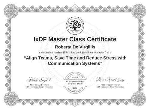 Align Teams, Save Time and Reduce Stress with Communication Systems certificate