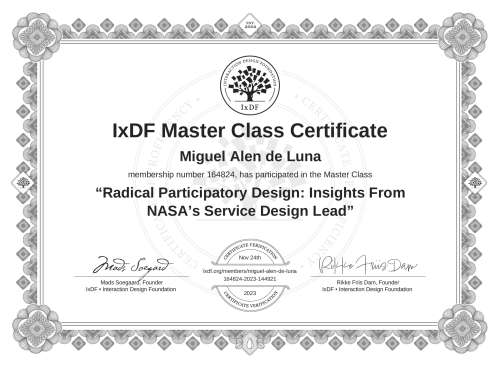 Radical Participatory Design: Insights From NASA’s Service Design Lead certificate