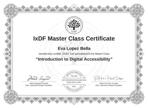 Introduction to Digital Accessibility certificate