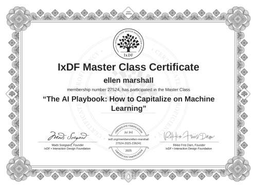The AI Playbook: How to Capitalize on Machine Learning certificate