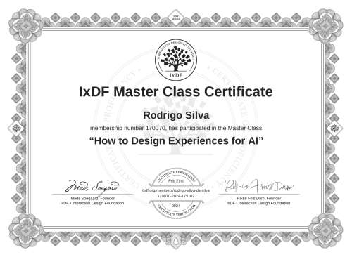 How to Design Experiences for AI certificate