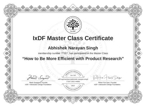 How to Be More Efficient with Product Research certificate