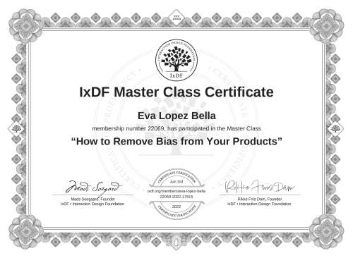 How to Remove Bias from Your Products certificate