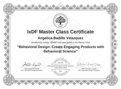 Behavioral Design: Create Engaging Products with Behavioral Science certificate
