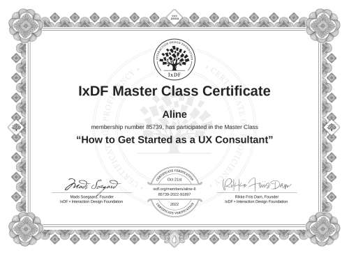 How to Get Started as a UX Consultant certificate