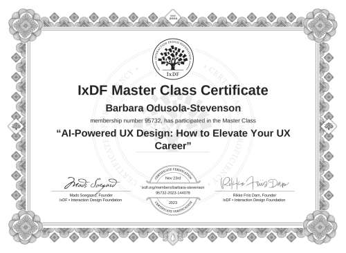 AI-Powered UX Design: How to Elevate Your UX Career certificate