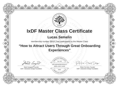 How to Attract Users Through Great Onboarding Experiences certificate