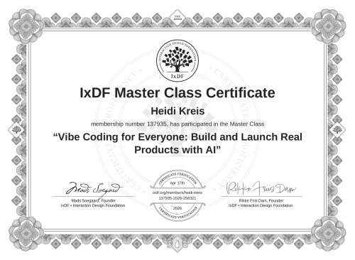 Vibe Coding for Everyone: Build and Launch Real Products with AI certificate