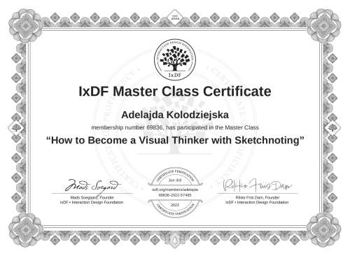 How to Become a Visual Thinker with Sketchnoting certificate