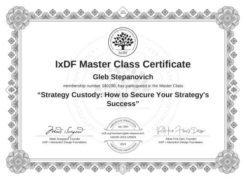 Strategy Custody: How to Secure Your Strategy's Success certificate