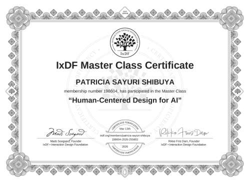 Human-Centered Design for AI certificate