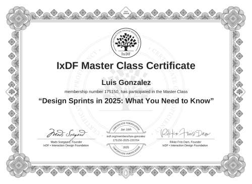 Design Sprints in 2025: What You Need to Know certificate