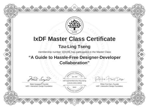 A Guide to Hassle-Free Designer-Developer Collaboration certificate