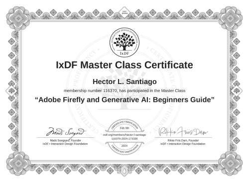Adobe Firefly and Generative AI: Beginners Guide certificate