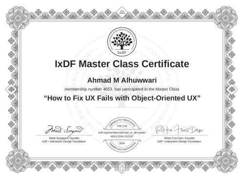 How to Fix UX Fails with Object-Oriented UX certificate