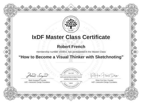 How to Become a Visual Thinker with Sketchnoting certificate