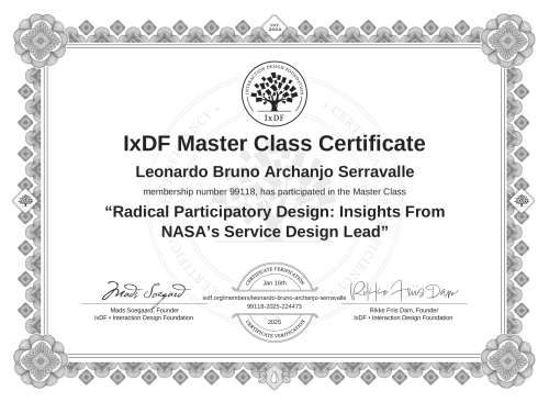 Radical Participatory Design: Insights From NASA’s Service Design Lead certificate