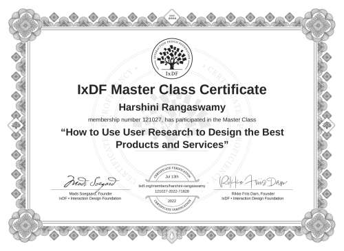 How to Use User Research to Design the Best Products and Services certificate
