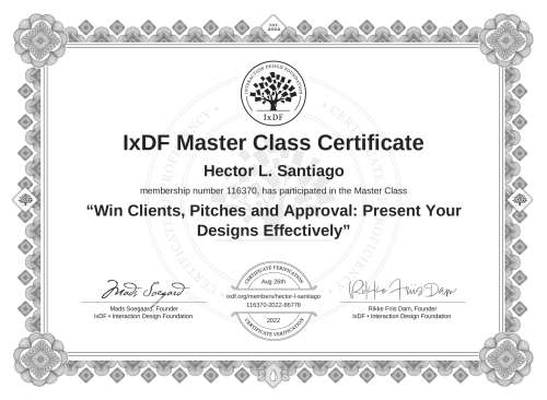 Win Clients, Pitches and Approval: Present Your Designs Effectively certificate