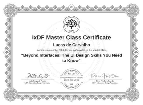 Beyond Interfaces: The UI Design Skills You Need to Know certificate