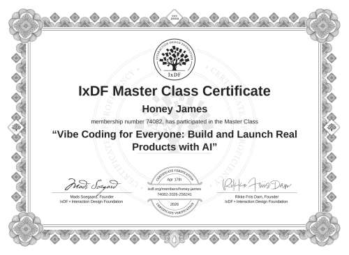 Vibe Coding for Everyone: Build and Launch Real Products with AI certificate