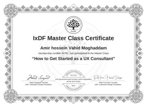 How to Get Started as a UX Consultant certificate