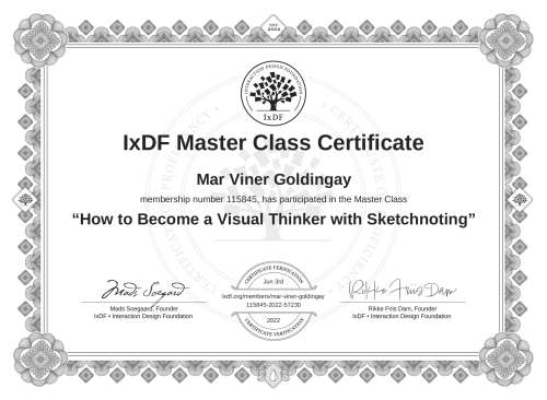 How to Become a Visual Thinker with Sketchnoting certificate