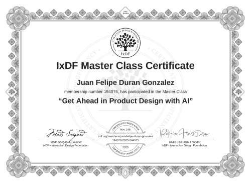 Get Ahead in Product Design with AI certificate