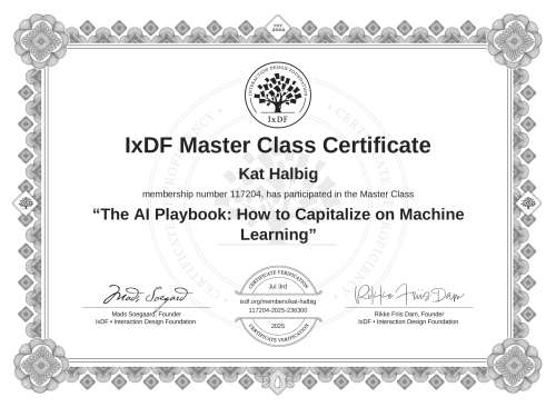The AI Playbook: How to Capitalize on Machine Learning certificate