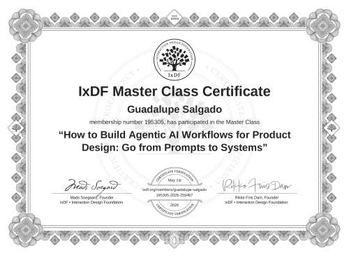 How to Build Agentic AI Workflows for Product Design: Go from Prompts to Systems certificate