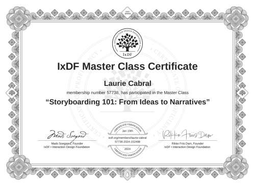 Storyboarding 101: From Ideas to Narratives certificate