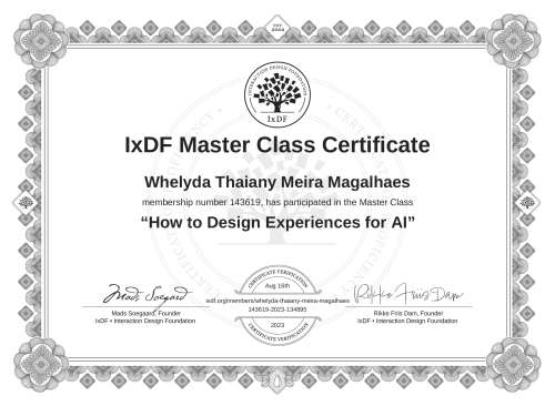 How to Design Experiences for AI certificate
