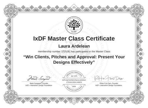 Win Clients, Pitches and Approval: Present Your Designs Effectively certificate