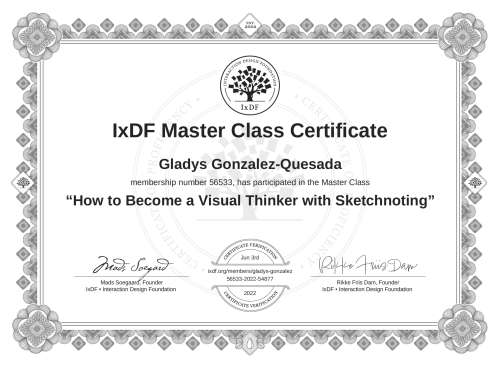 How to Become a Visual Thinker with Sketchnoting certificate