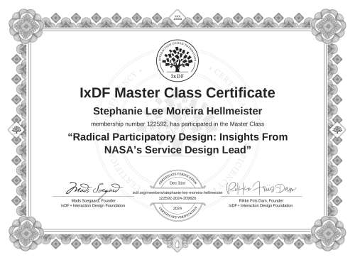 Radical Participatory Design: Insights From NASA’s Service Design Lead certificate