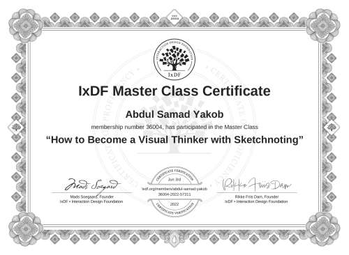 How to Become a Visual Thinker with Sketchnoting certificate