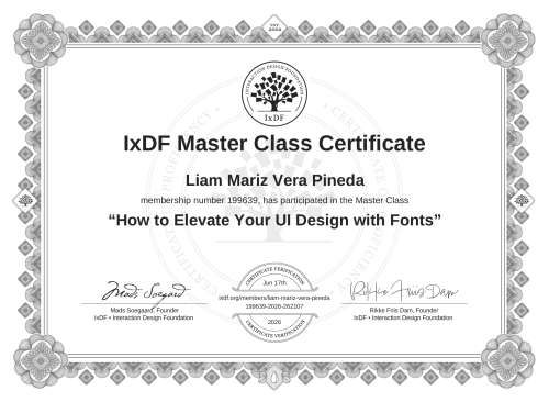 How to Elevate Your UI Design with Fonts certificate
