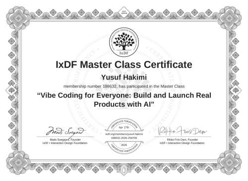 Vibe Coding for Everyone: Build and Launch Real Products with AI certificate