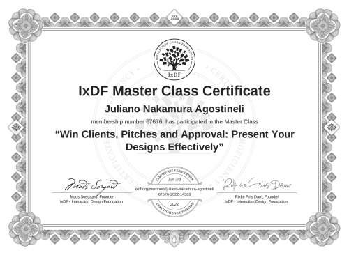 Win Clients, Pitches and Approval: Present Your Designs Effectively certificate